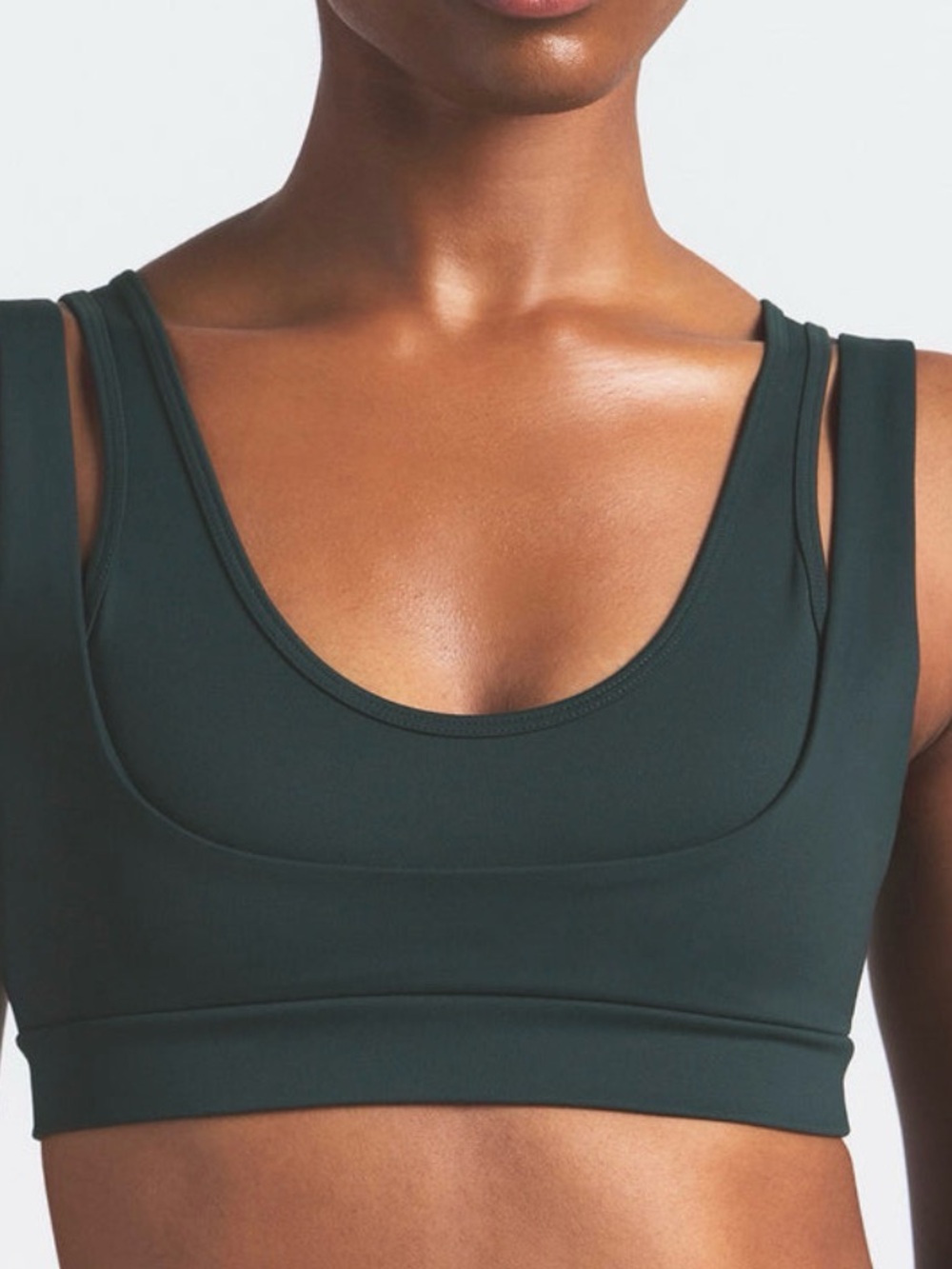 Skims Nike NikeSKIMS Matte Double Strap Scoop Bra Dark Teal